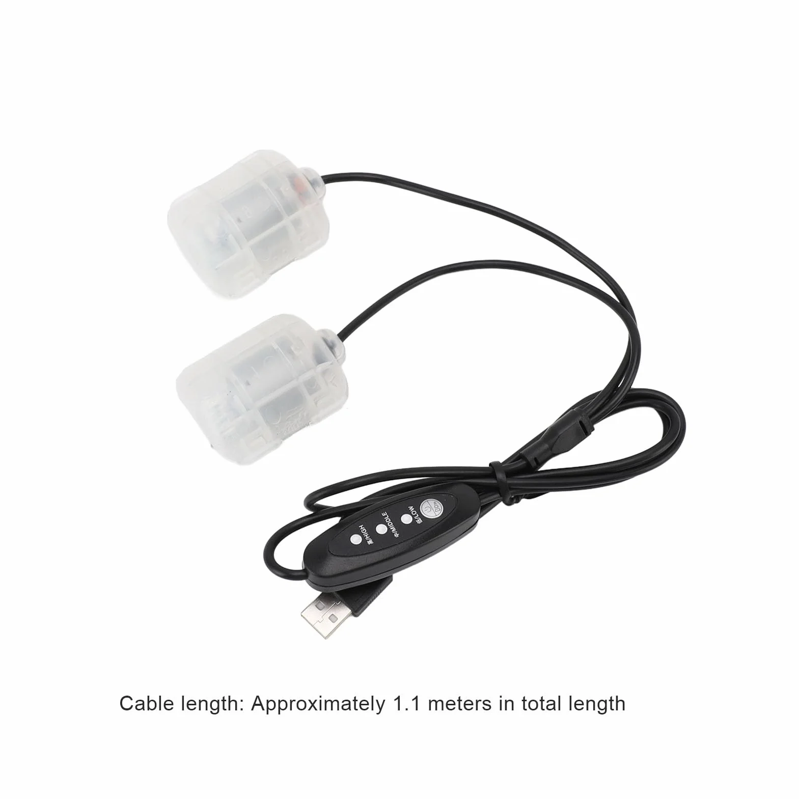 Hyuduo Moteur Vibrant USB 3 Vitesses pour Coussin Massage et Support Lombaire - Moteur Vibrant 5 V avec Câble 1,1 m Compatible Batterie Externe et Port USB