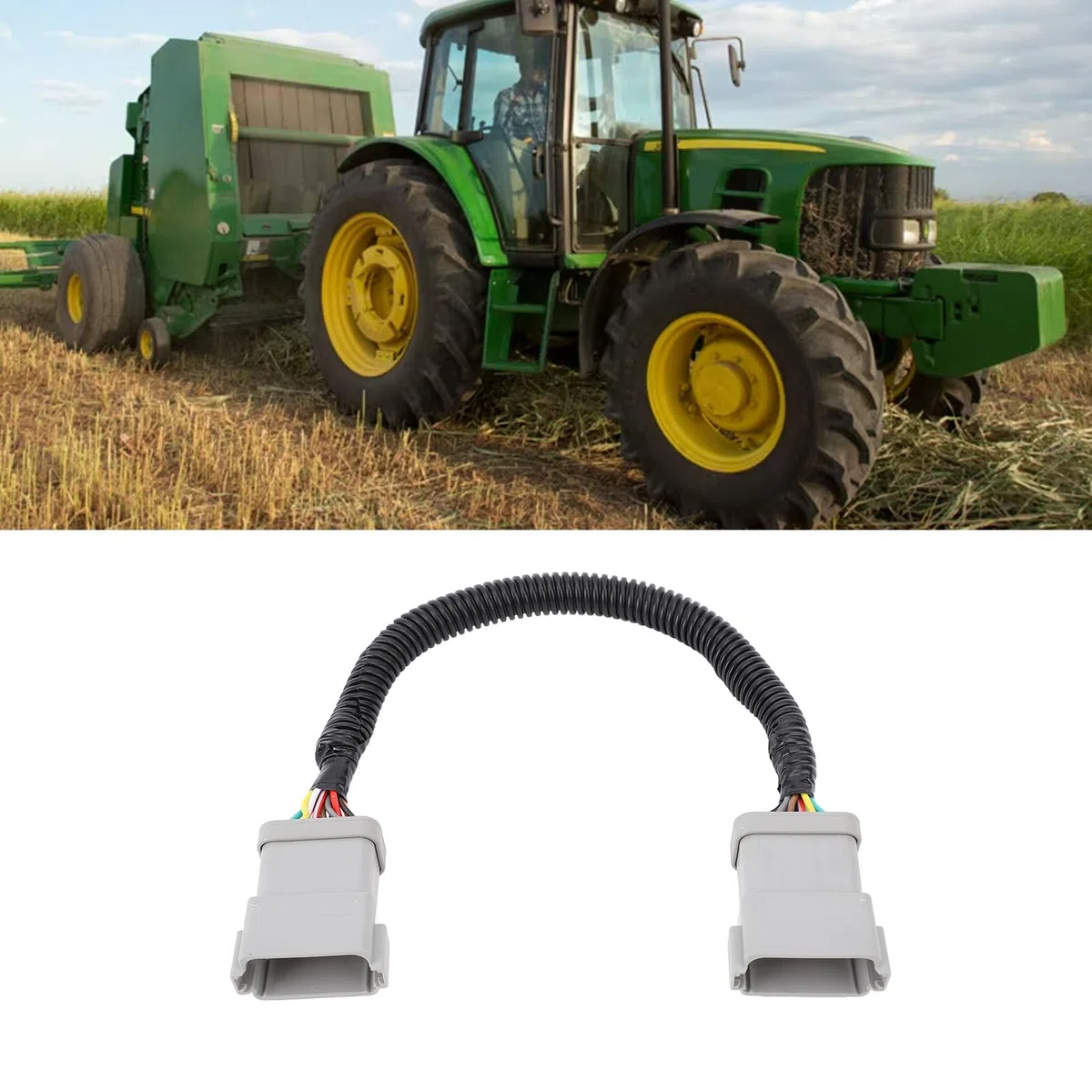 Yctze Faisceau de Câbles de Changement de Genre, Câble de Changement de Genre Pfp10470 de Remplacement pour Récepteur GPS Greenstar avec Conception Plug and Play pour équipement Agricole