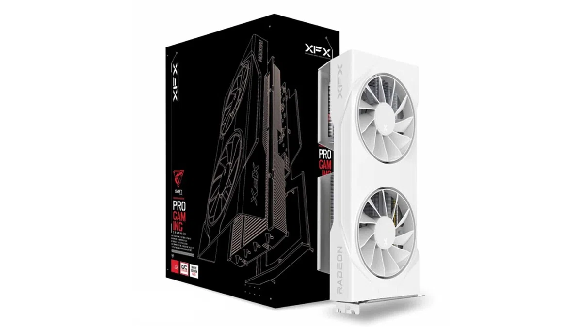 XFX Swift AMD Radeon RX 9060 XT OC White Gaming Edition avec 16 Go GDDR6 HDMI 2xDP, AMD RDNA™ 4 (RX-96TSW16WQ)
