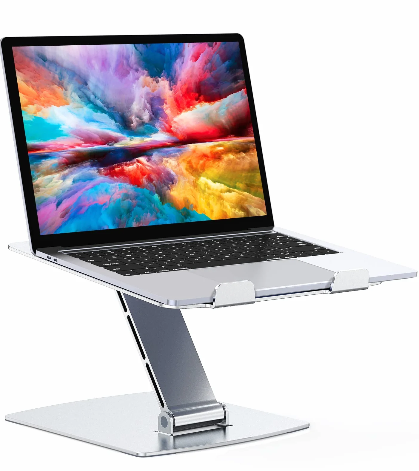 Glangeh Support Ordinateur Portable Pliable, Support PC Portable Aluminium Ergonomique, Laptop Stand Compatible avec MacBook Air Pro, XPS et Plus d'Ordinateurs Portables 10-16 Pouces