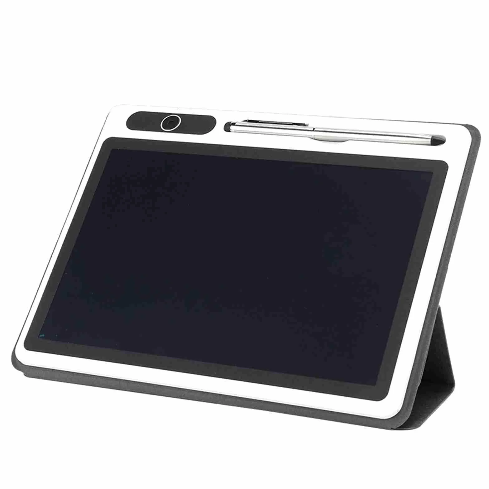 Dioche Tablette Ecriture, 2 Bloc-Notes LCD Dessin Pad Fournitures Professionnelles Outil De Peinture À La Main 9 Pouces (Noir avec étui en Cuir)