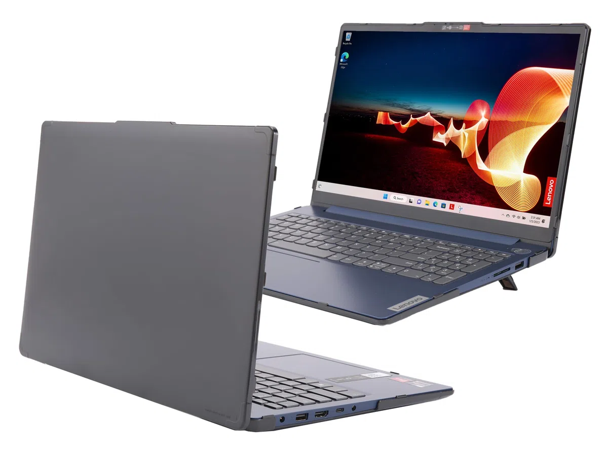 mCover Étui compatible uniquement avec Lenovo IdeaPad Slim 3 2022-2024 15" | 3i 15ABR8 / 15AMN8 / 15IAH8 / 15IAN8 / 15IRH8 / 15IRU8 (ne convient pas aux autres modèles Lenovo) - Noir