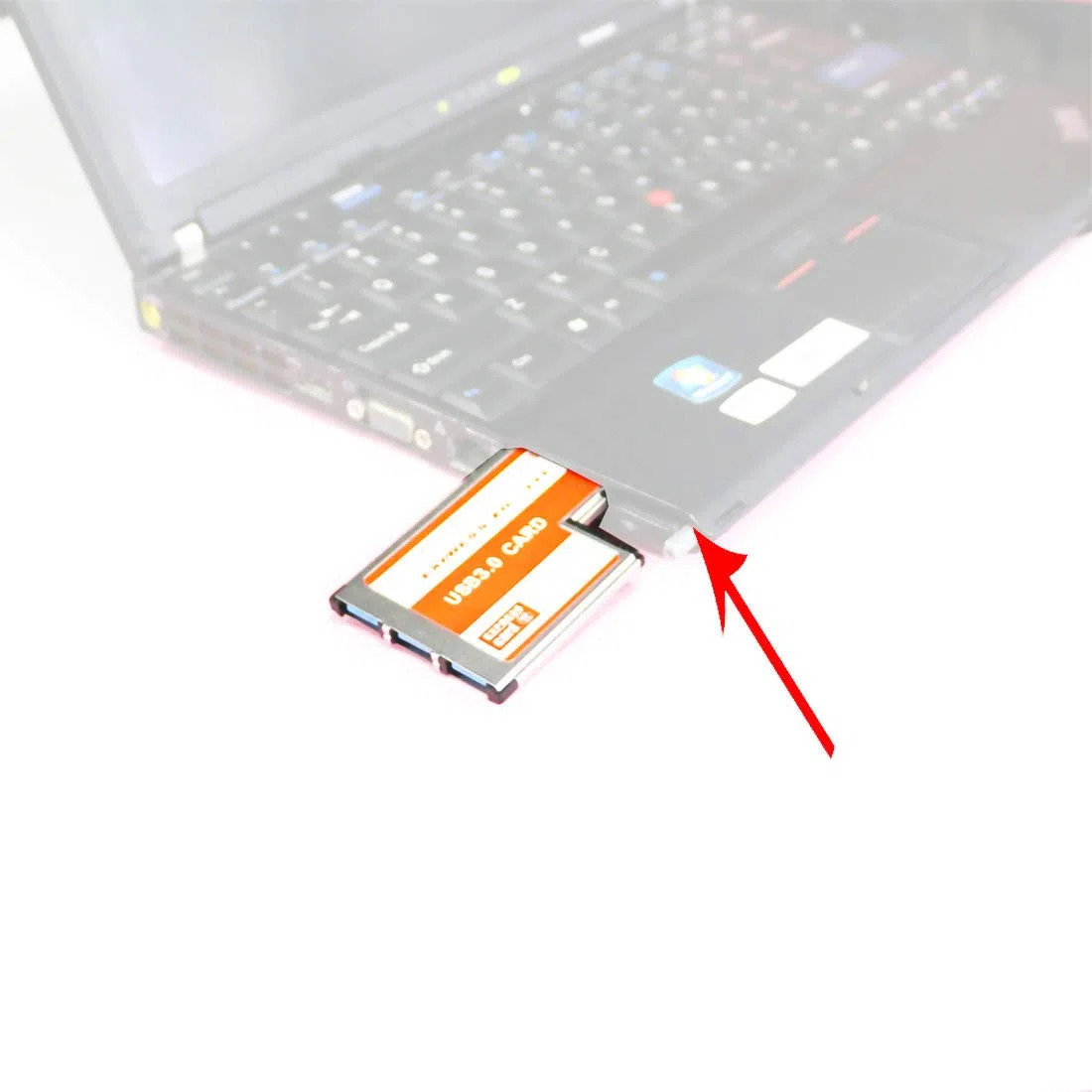 JMT 3 Ports cach¨¦s ¨¤ l'int¨¦Rieur de l'USB 3.0 vers Expresscard 54mm Adaptateur USB3.0 Convertisseur pour PCMCIA Express Card Ordinateur Portable PC Portable