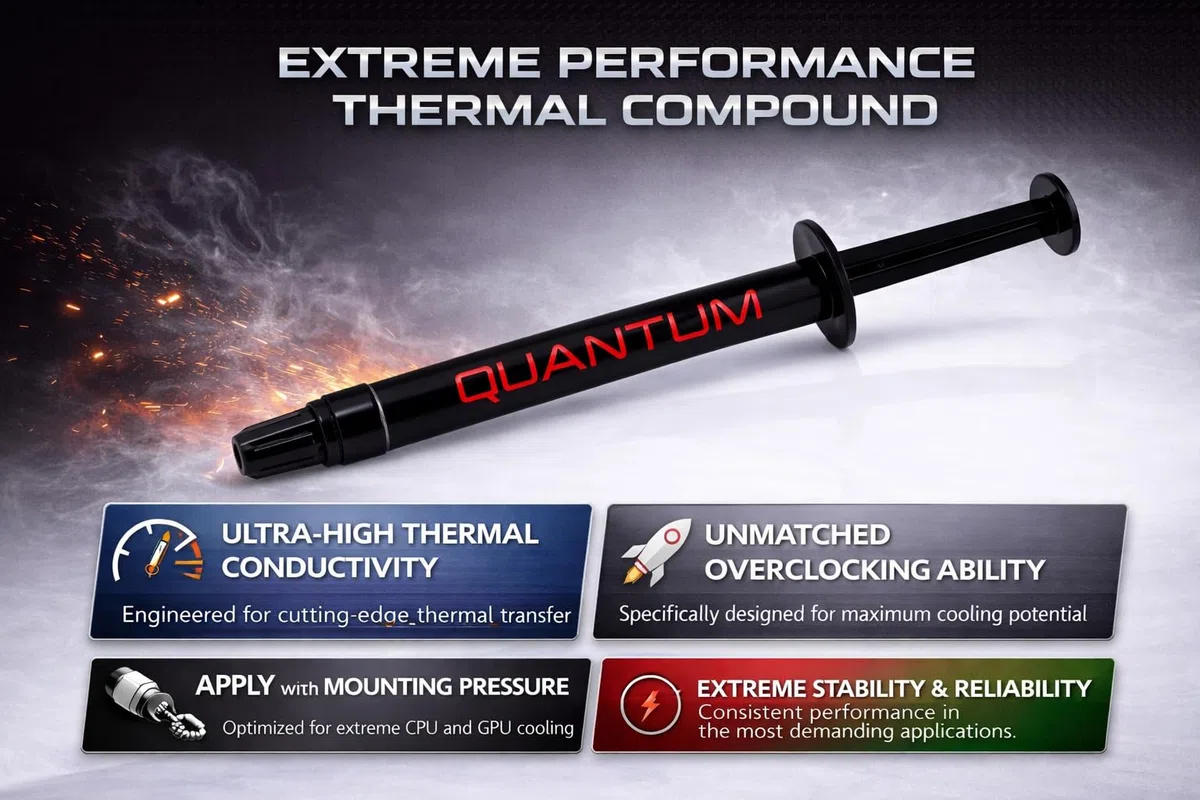 Quantum PRO – Pâte thermique extrême pour CPU et GPU (4 g)