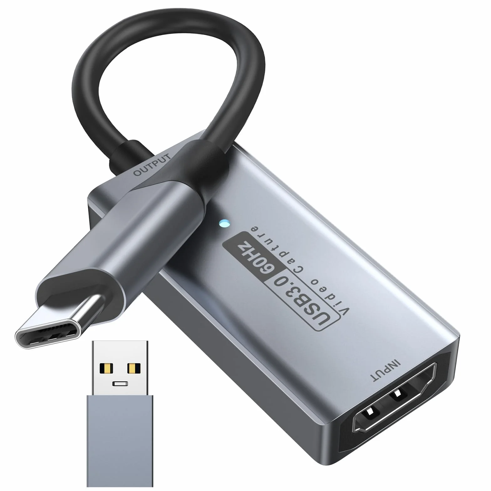 Carte d'acquisition vidéo Newhope, Carte de Capture 4K HDMI vers USB C 3.0, 1080P HD 60fps Live and Record Video Audio Grabber pour Les Jeux, Le Streaming, l'enseignement, la vidéoconférence