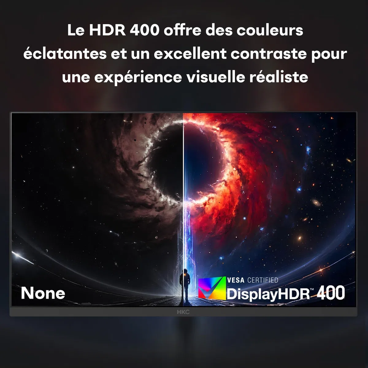 HKE G24H3D Écran PC Gamer 24 Pouces IPS FHD 240Hz Jusqu'à 260Hz HDR400 Ecran Gaming