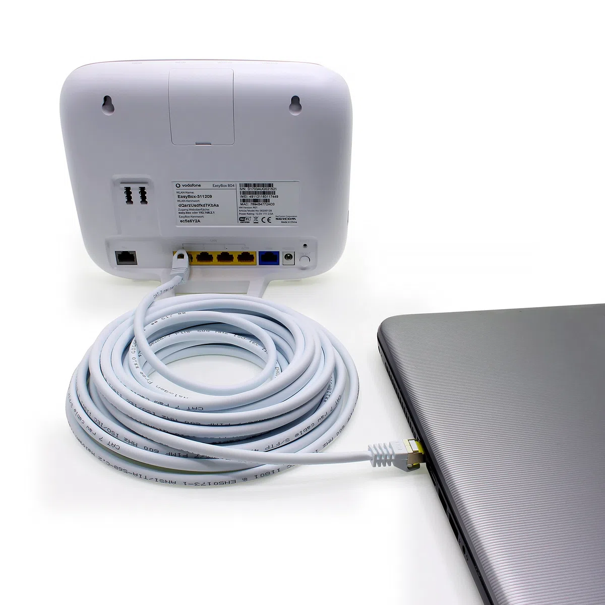 1aTTack.de Câble Réseau Cat7 Cat 7 10 GB/s SFTP - 5x 3,0m - RJ45 Ethernet LAN DSL Routeur Modem - 5 couleurs 03