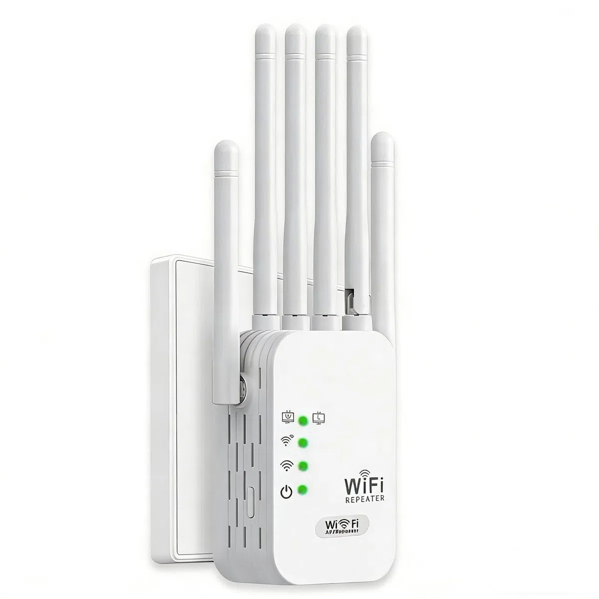 Repeteur WiFi Puissant, Amplificateur Répéteur WiFi 6 Dual Band,repeteur WiFi Puissant avec 6 Antennes Puissantes, 2 Ports LAN,repetiteur WiFi Puissant sans Fil-