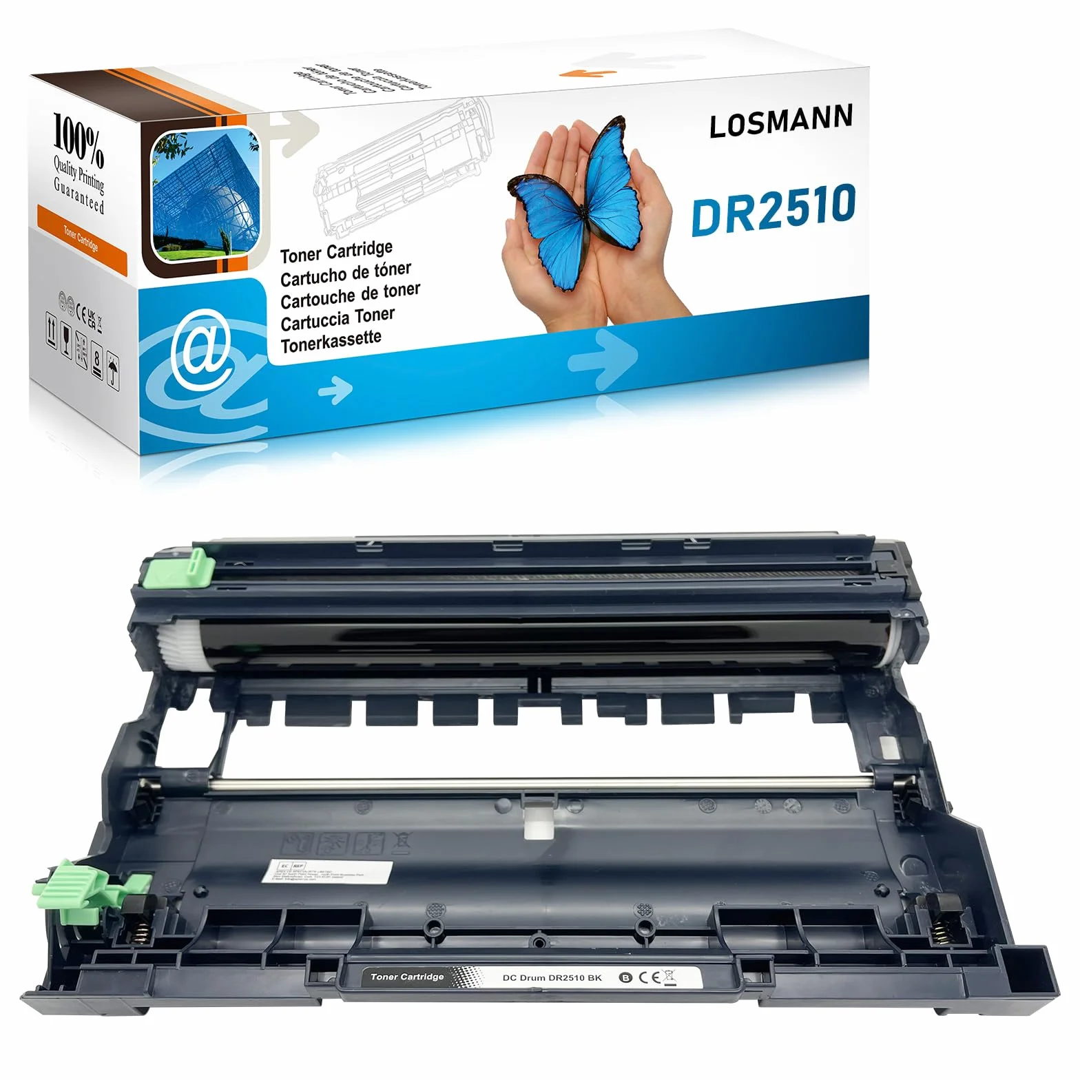 LOSMANN DR2510 Tambour Compatible pour Brother DR-2510 pour Brother HL-L2400DW HL-L2445DW DCP-L2660DW DCP-2620DW DCP-L2627DWE MFC-L2800DW MFC-2835DW MFC-L2860DW MFC-L2827DWXL MFC-L2827DW MFC-L2827DWE