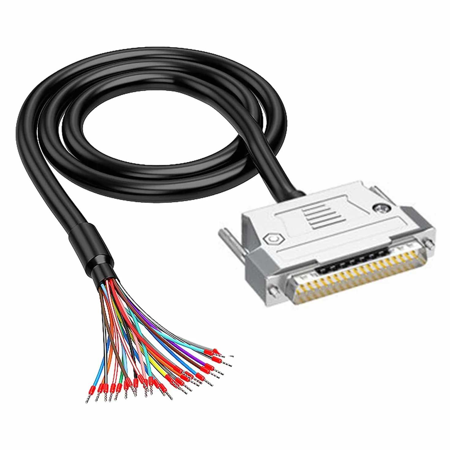 XMSJSIY Adaptateur de connecteur db37 câble d'extension série à 37 broches sans soudure câble de remplacement de prise de port à 37 broches avec fil nu - 1M (db37 mâle)
