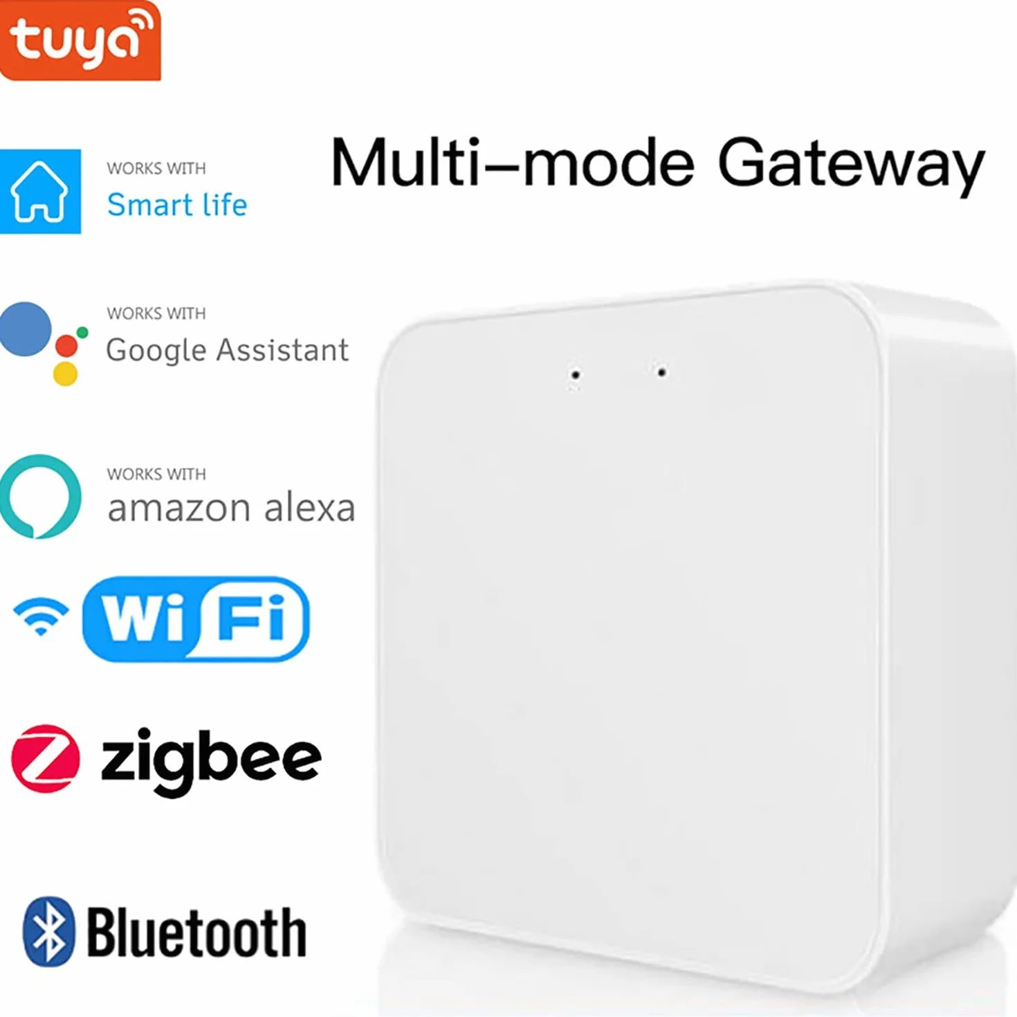 Passerelle multimode intelligente : ZigBee 3.0, Bluetooth et Mesh Hub, télécommande par application, pont passerelle intelligent sans fil Smart Home avec contrôle vocal via Alexa/Google Home