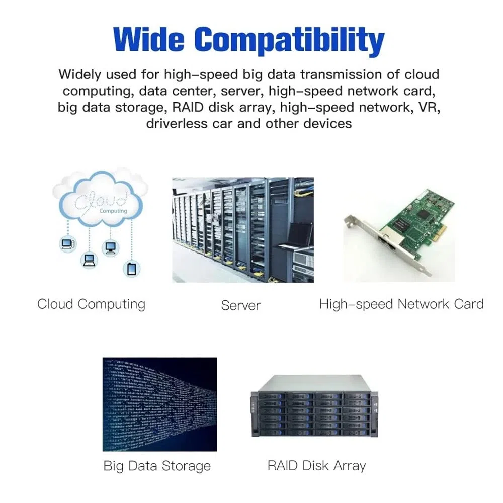 CY Câble externe Mini SAS HD SFF-8644 vers Mini SAS haute densité HD SFF-8644 pour serveur de données Raid 50 cm 12 Gbit/s