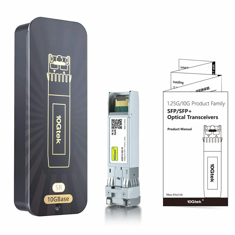 10Gtek pour Ubiquiti SFP+ Monomode Transceiver UF-SM-10G-20-10G SFP+ LR Module, Dual LC Connecteur, 1310nm, 10km