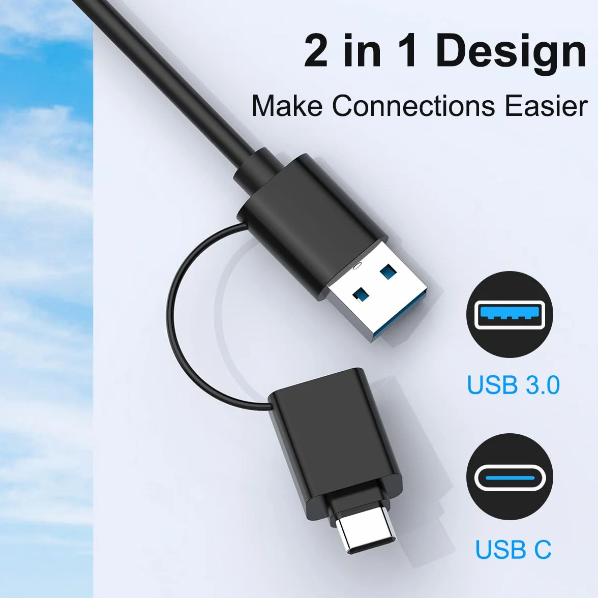 Lecteur de Cartes Multiples USB C USB3.0, SD/TF/CF/Micro SD/XD/MS Lecteur de Cartes mémoire 7 en 1/Adaptateur/Hub pour Cartes SD SDXC SDHC CF CFI TF Micro SD Micro SDXC Micro SDHC MS MMC UHS-I