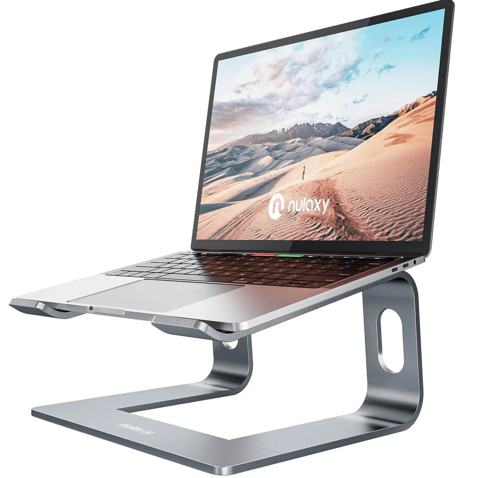 Nulaxy Support pour Ordinateur Portable, Support Amovible Ergonomique en Aluminium,Compatible avec Les Ordinateurs Portables MacBook Air Pro, Dell XPS, HP, Lenovo et Plus 10-15.6 Pouces Gris