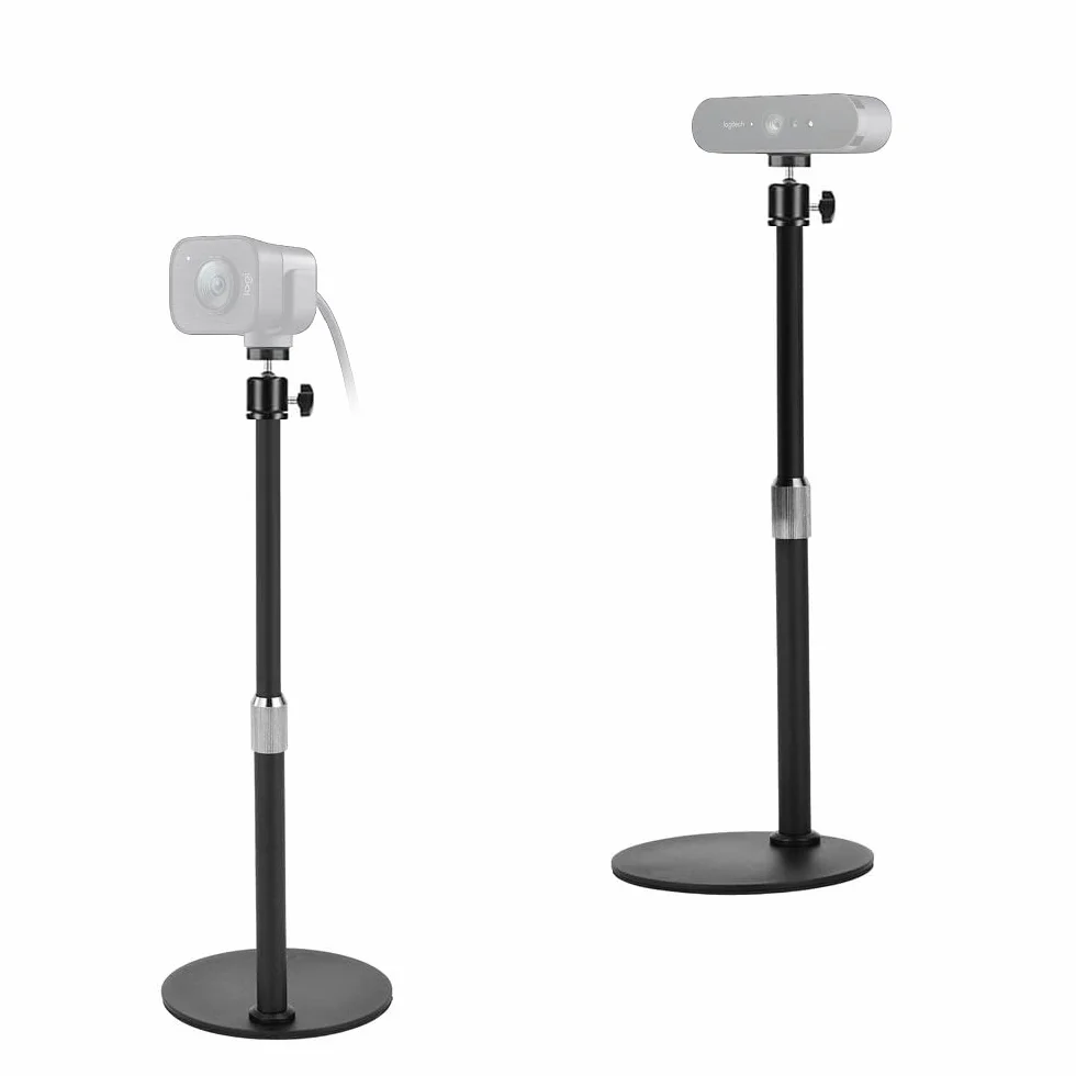 Support lumineux pour webcam, anneau lumineux de 26 cm avec support de bureau et support magnétique compatible avec Logitech C920 StreamCam C922 C930 C925 C615 BrioWebcams
