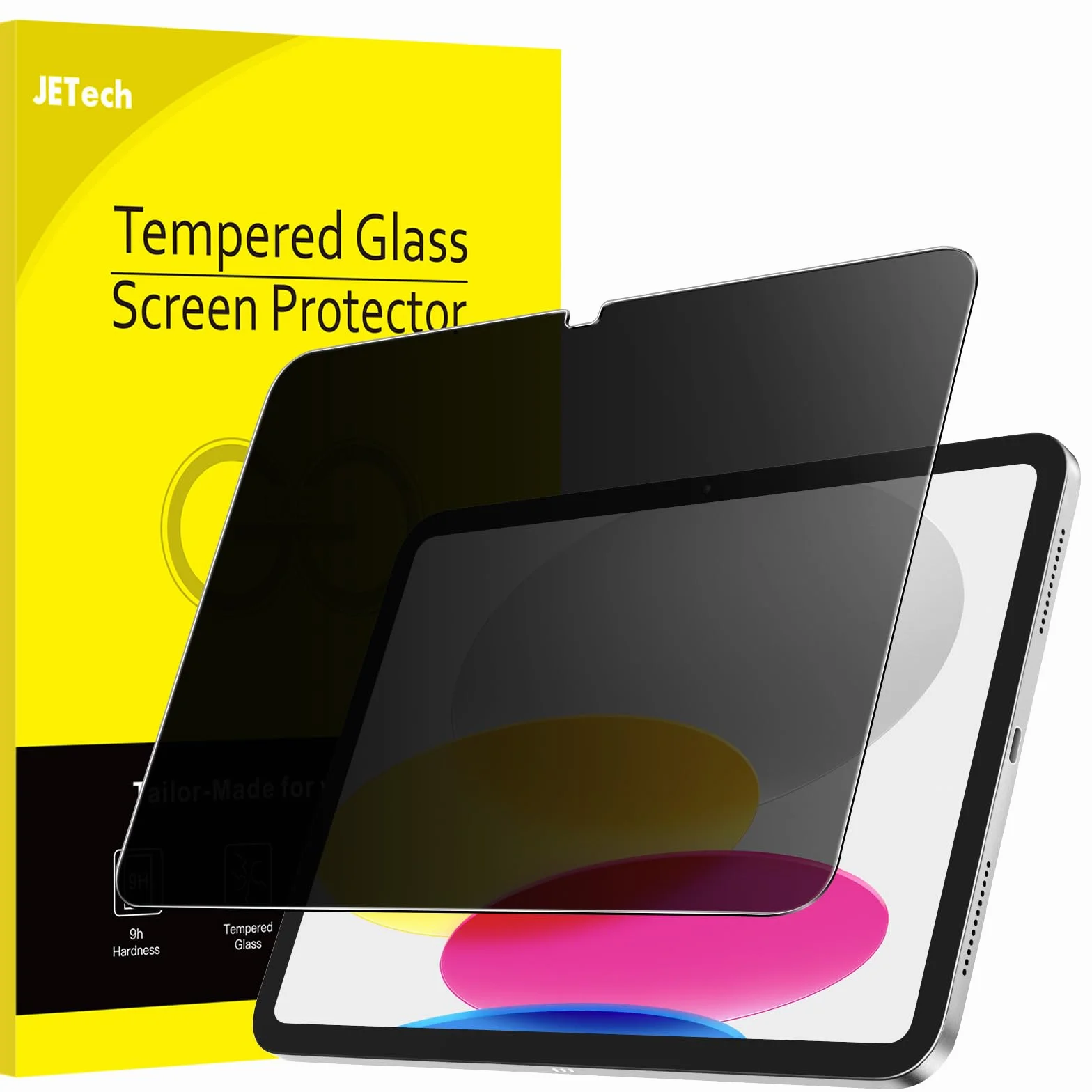JETech Verre Trempé Anti-Espion pour iPad (A16) 11ème/10ème Génération (2025/2022), Film en Protection Écran