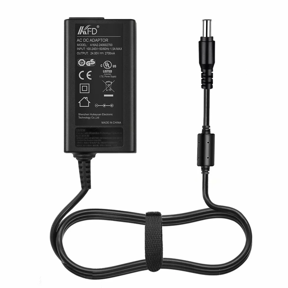 KFD 24V 2,7A Bloc d'alimentation Chargeur pour Epson Scanner V750 v750-M Pro v800 v850 V850 Pro 3170 J221A J221 J252A J252Workforce ES-400 II ES-500W II ES-500WR DS-530 DS-770 DS-780N Adaptateur