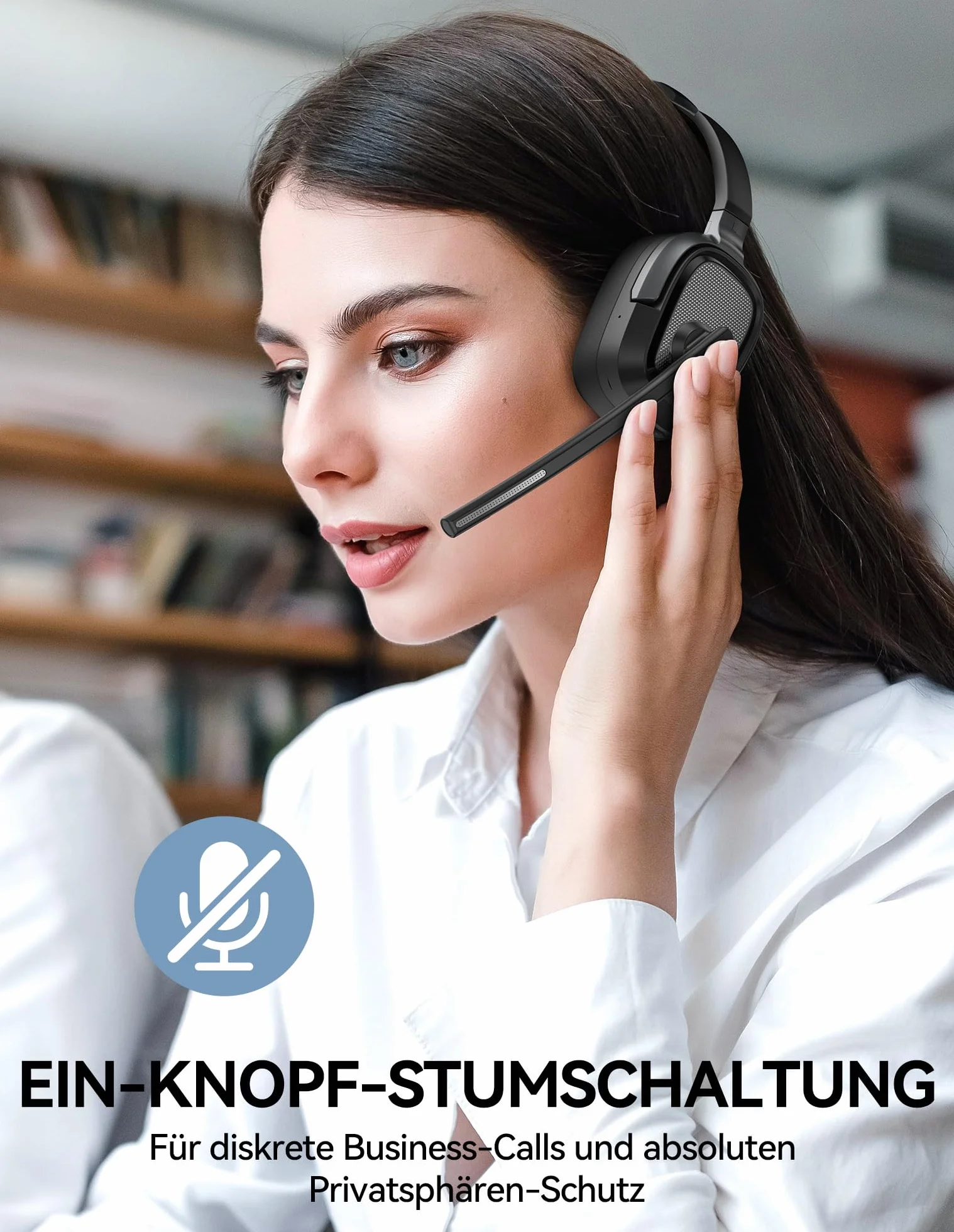 TECKNET Casque Bluetooth sans Fil avec Micro - Casque Anti-Bruit Bluetooth et Casque sans Fil PC avec Adaptateur USB-A Inclus, 50h d'Autonomie, pour PC, Téléphones, Télétravail et Visioconférence