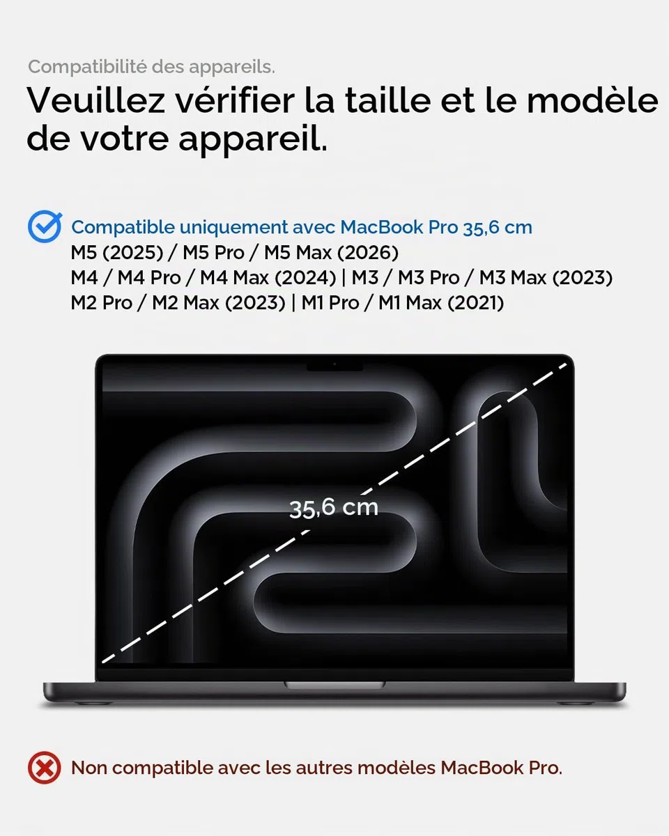 Spigen SafeView Filtre de Confidentialité pour MacBook Pro 14 Pouces (M5 Pro/M5 Pro Max(2026)/M5(2025)/M4 series/M3 series/M2 series/M1 series), 1 Unité, Anti-espion, Avec chiffon de nettoyage et étui