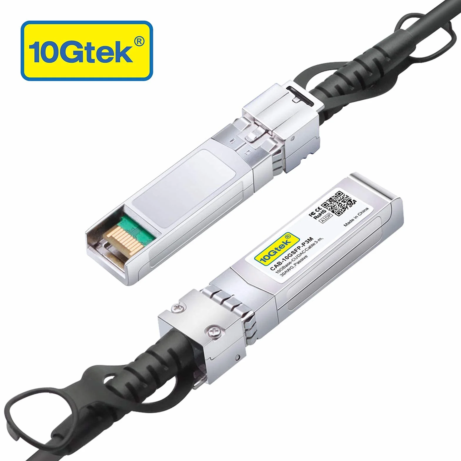 10Gtek SFP+ DAC Twinax-Kabel, passiv, kompatibel mit HP J9281B, HP Aruba J9281D 1 Meter (3.3ft)