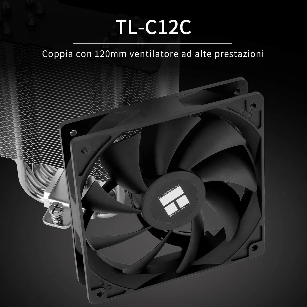 TR Burst Assassin 120 SE Refroidisseur CPU, hauteur 148mm, ventilateur PWM 120mm avec vitesse 1550RPM, 6 caloducs, pour Intel 1700/1851/1150/1151/1200, AM4/AM5, refroidissement PC, noir (BA120SE)
