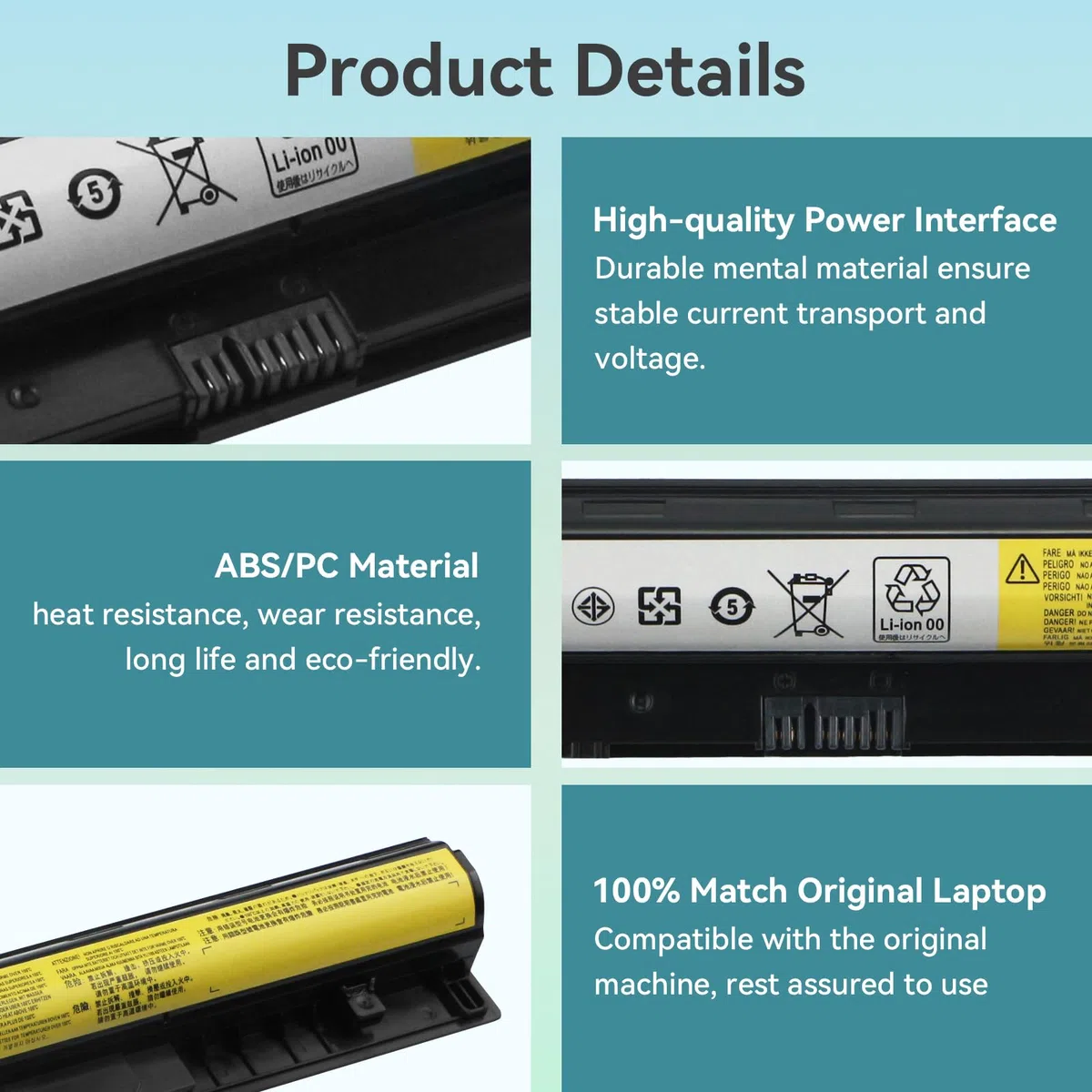 L12M4E01 L12L4E01 L12S4E01 L12L4A02 L12M4A02 L12S4A02 Batterie pour Lenovo IdeaPad G400S G405S G410S G500S G505S G510S G50-30 G50-45 G50-70 G50-70M G50-75 G50-80 G40-30 G40-45 G40-70 G40-80 Z50-70