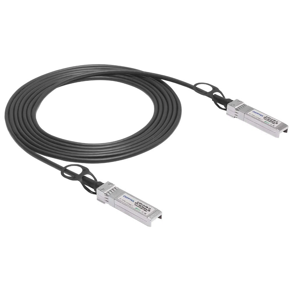QSFPTEK 10G SFP+ DAC Câble 2 Mètres (2M), Câble de Cuivre à Connexion Directe Passive per Cisco SFP-H10GB-CU2M, Ubiquiti, D-Link, Mikrotik, Dispositivi Open Switch de Code Neutre