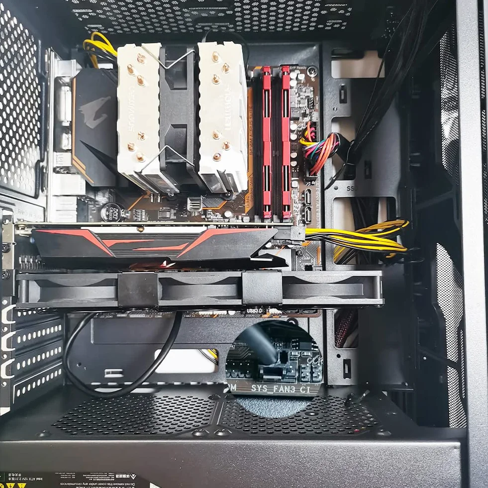 Ventilateur de refroidissement pour carte graphique 3 x 92 mm 2 pin, ventilateur GPU, ventilateur PCI, supporte l'interface SYS_FAN, adapté pour gtx 1080ti, gtx1060, rtx 3080ti...