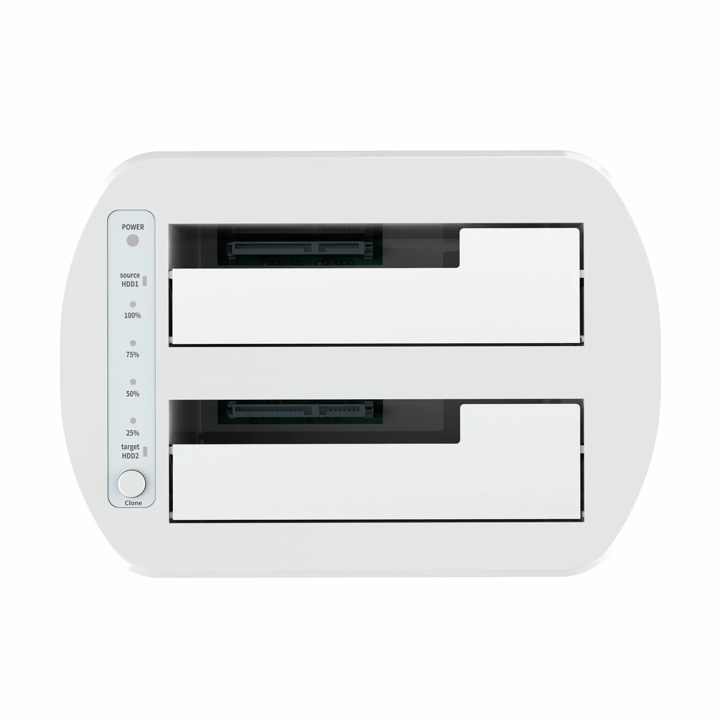 AISENS - ASDS-D02W - Station d'accueil Double Baie Asds-D02W SATA 2.5/3.5 A USB 3.0/3.1 Gen1, Clone, Blanc