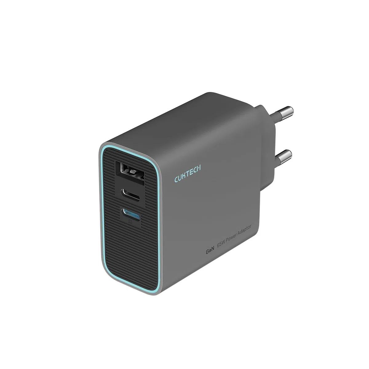 CUKTECH Chargeur USB C 65W, 3 Ports GaN III et PPS PD3.0 Chargeur Rapide, Chargeur 65W USB C Rapide Compatible avec MacBook Air/Pro, iPad Pro, iPhone 16/15/14/13, Samsung S24/S23, Xiaomi
