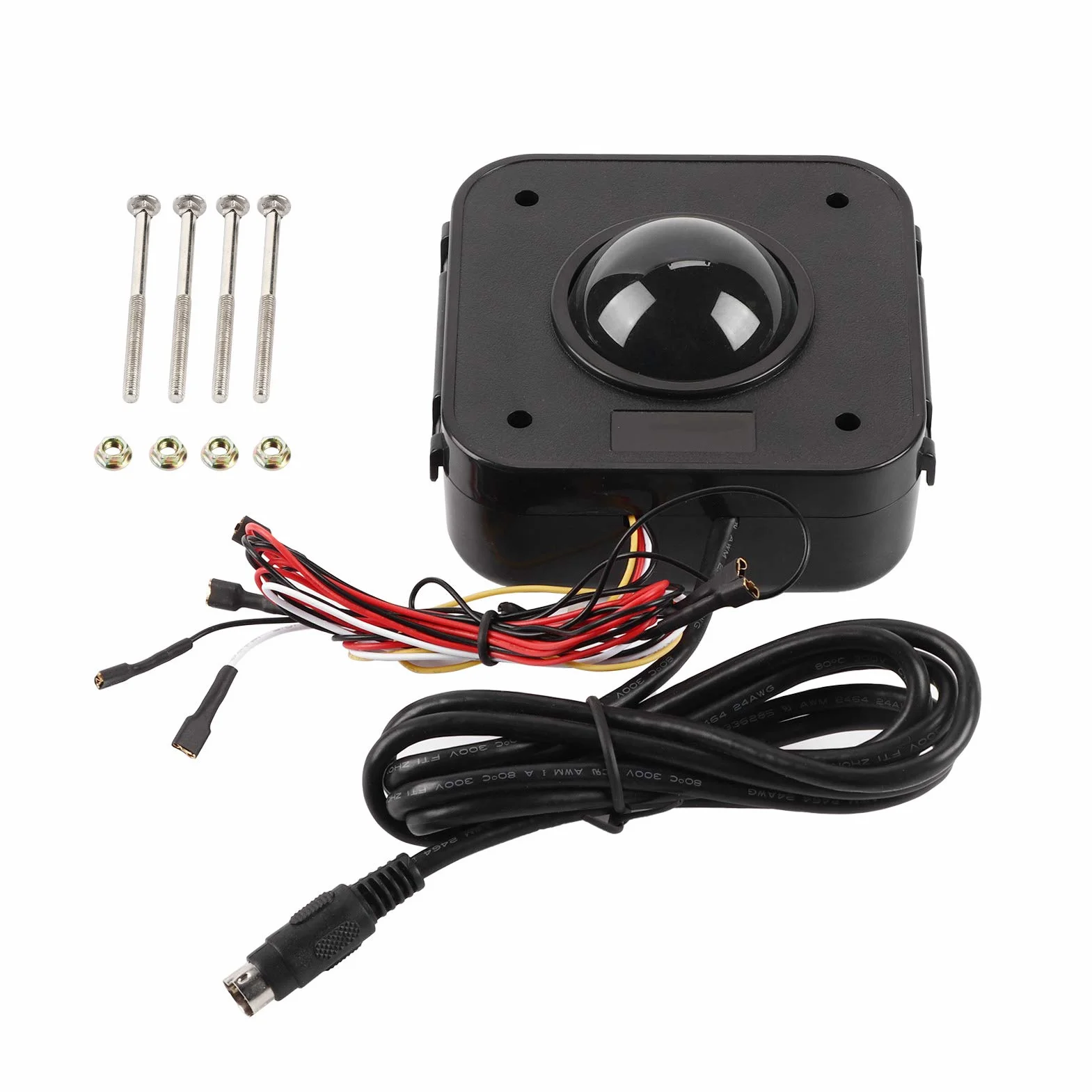 Arcade Trackball Mouse Illuminé 4.5cm LED Ronde Trackball Souris PS/2 PCB Connecteur pour Arcade