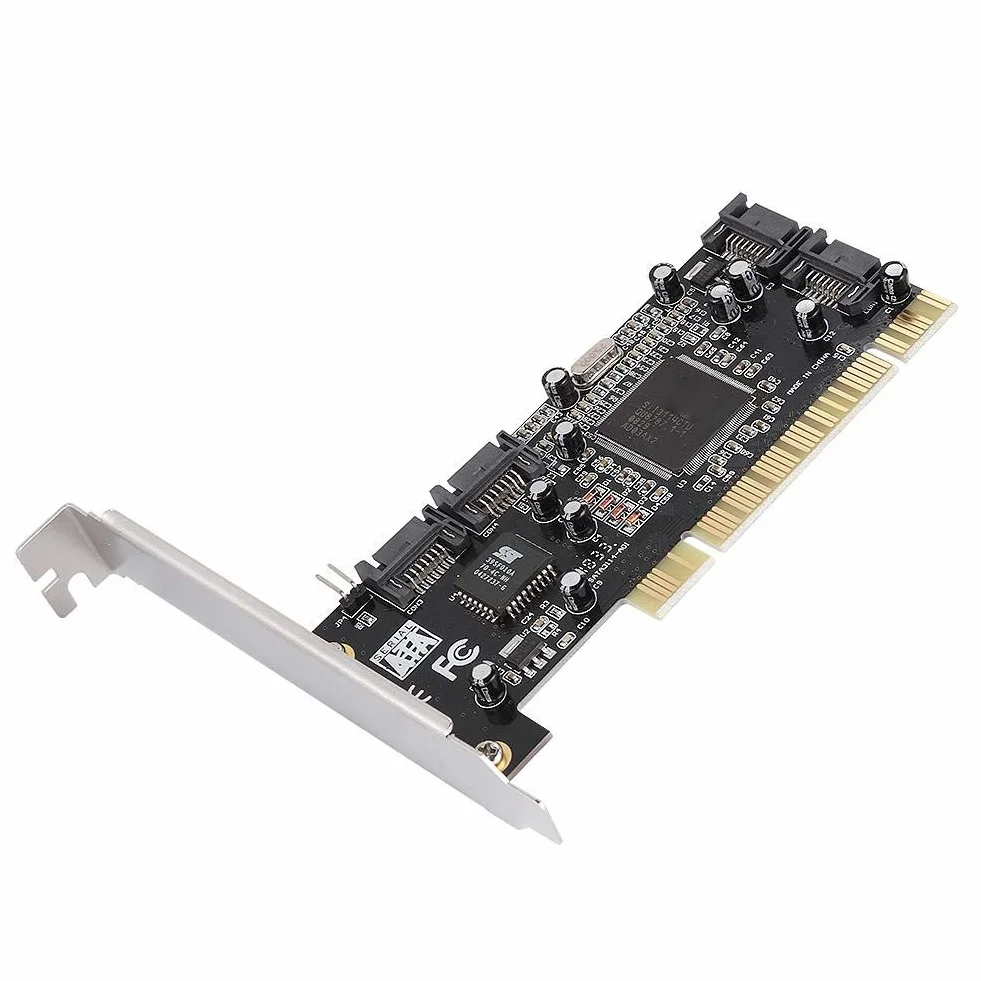 Carte PCI SATA, Carte contrôleur Interne pour Raid Sata 4 Ports PCI Chipset 1.5Gbps Sil3114