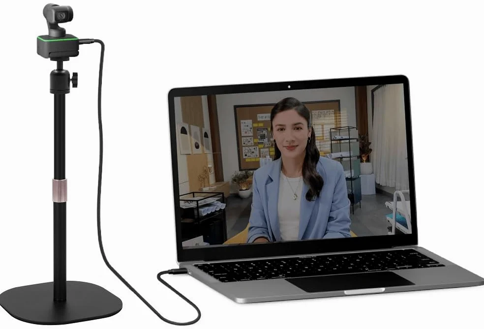 Support de table pour webcam 45 cm, support trépied robuste compatible avec les webcams Insta360 Link 2/Link 2C/Link PTZ 4K et caméras d'action X4 X3 X2