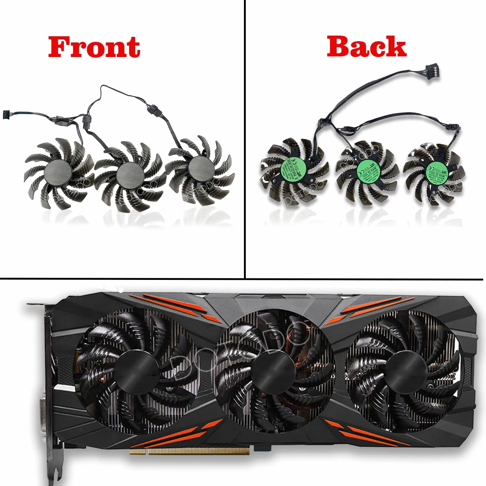Ventilateur de refroidissement 75 mm T128010SU 0,35 A pour Gigabyte AORUS GTX 1080 1070 Ti G1 Gaming Fan GTX 1070Ti G1