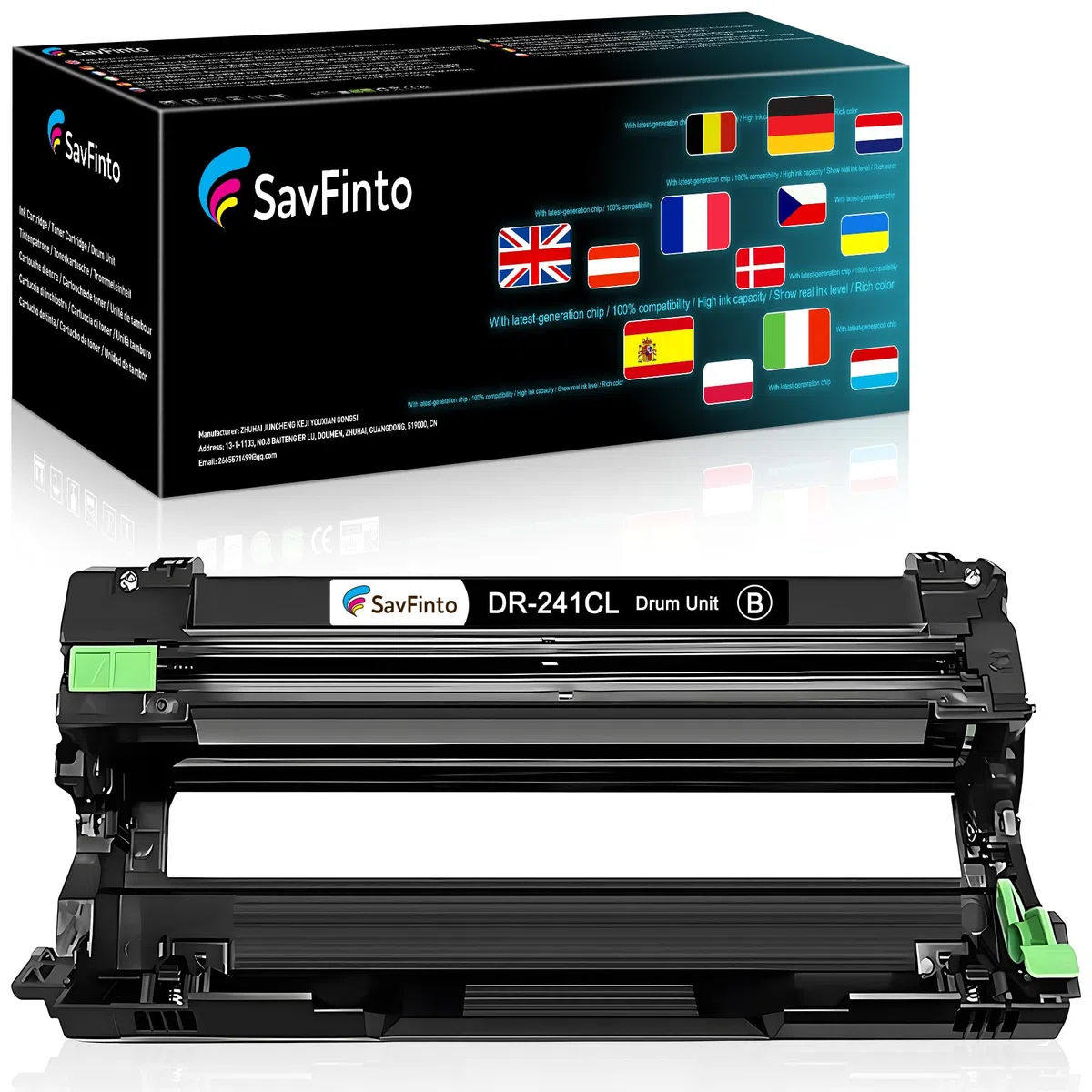 DR-241CL DR241CL DR241 Tambour Compatible avec Brother DCP-9020CDW HL-3140CW HL-3142CW HL-3150CDW HL-3152CDW HL-3170CDW HL-3172CDW MFC-9130CW MFC-9140CDN MFC-9330CDW MFC-9340CDW (1 Noir)
