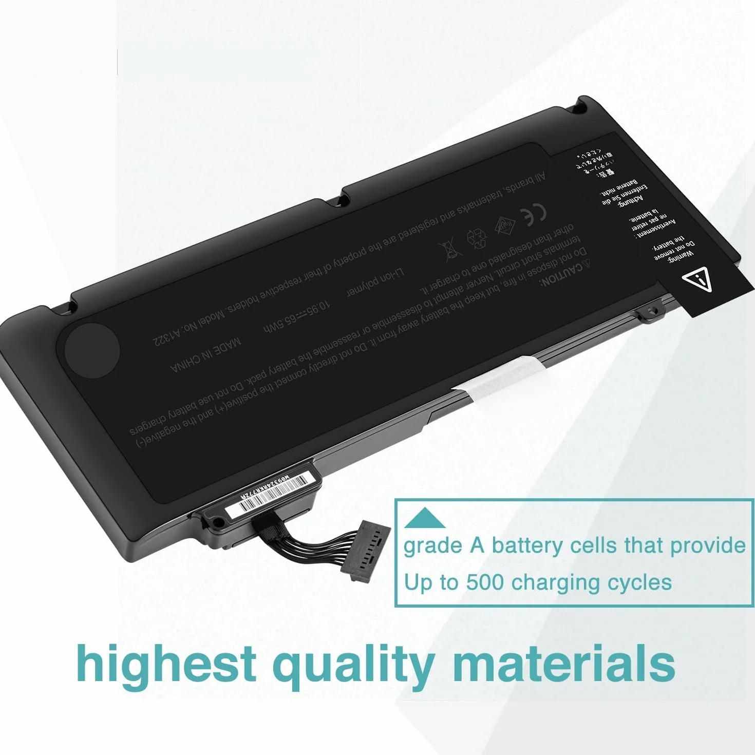 A1322 Batterie pour Ordinateur Portable A1278 pour Mac Book Pro 13 Pouces (Mid 2012 2010 2009 Early 2011 Late 2011)