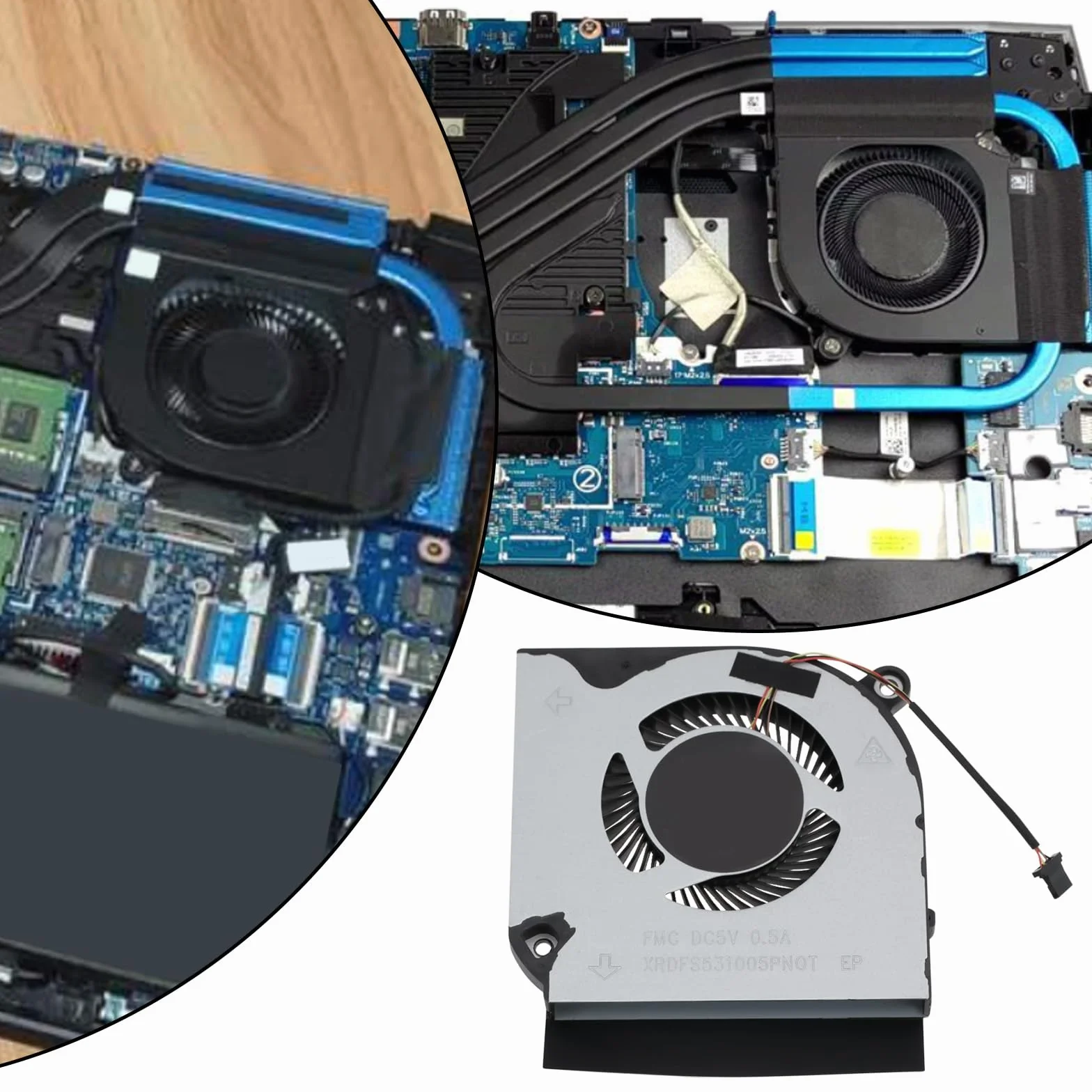 Ventilateur de refroidissement GPU pour ordinateur portable 4 broches Compatible avec Acer Nitro 5 AN517-41 AN517-52 AN515-55 AN515-56 AN515-57 DC28000QEF0