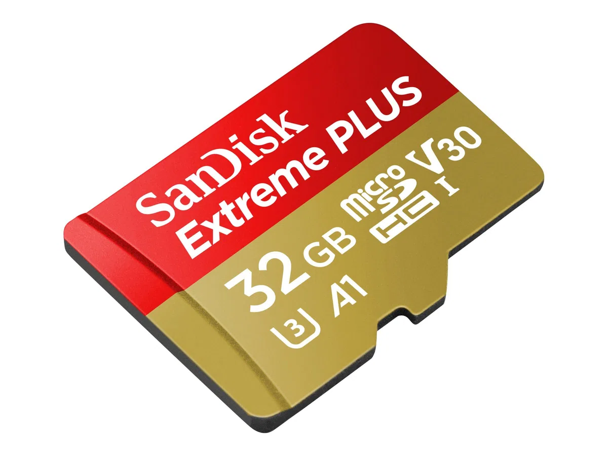 SanDisk Extreme Plus 32 GB MicroSDHC Memory Card, SD Adapter With A1 App Performance And Rescue Pro Deluxe, Up to 95 MB/s, Class 10, UHS-I, U3, V30