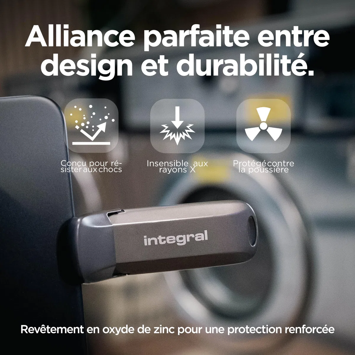 Clé USB en métal Integral USSD 1 TB Turbo-C USB 3.2 Gen 2x2, SSD Portable Ultra-Rapide, Lecture Jusqu’à 2 000 MB/s et écriture Jusqu’à 1 800 MB/s - Design Durable en Alliage de Zinc