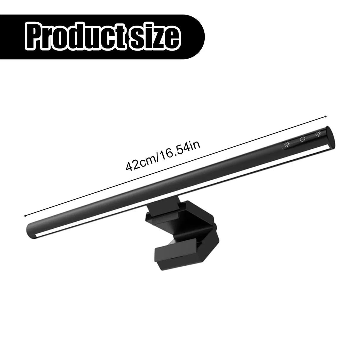 Lampe pour moniteur, barre lumineuse pour ordinateur avec commande tactile, lampe de bureau pour protection des yeux réglable avec 5 niveaux de luminosité et de température de couleur, anti-lumière
