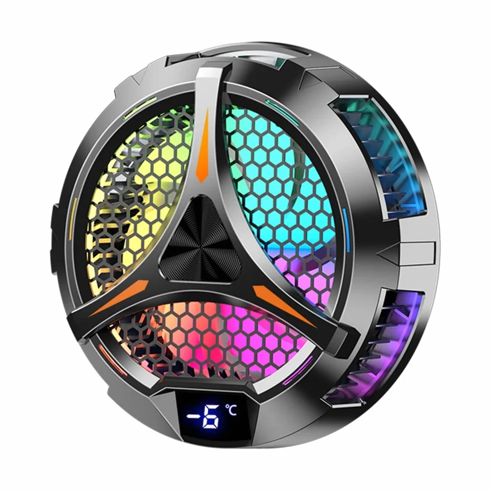 X42 Tablette Radiateur Tablette Refroidisseur RVB Coloré ÉClairage 10Cm Semi-Conducteur MagnéTique Refroidisseur Ventilateur de Refroidissement pour Tablette