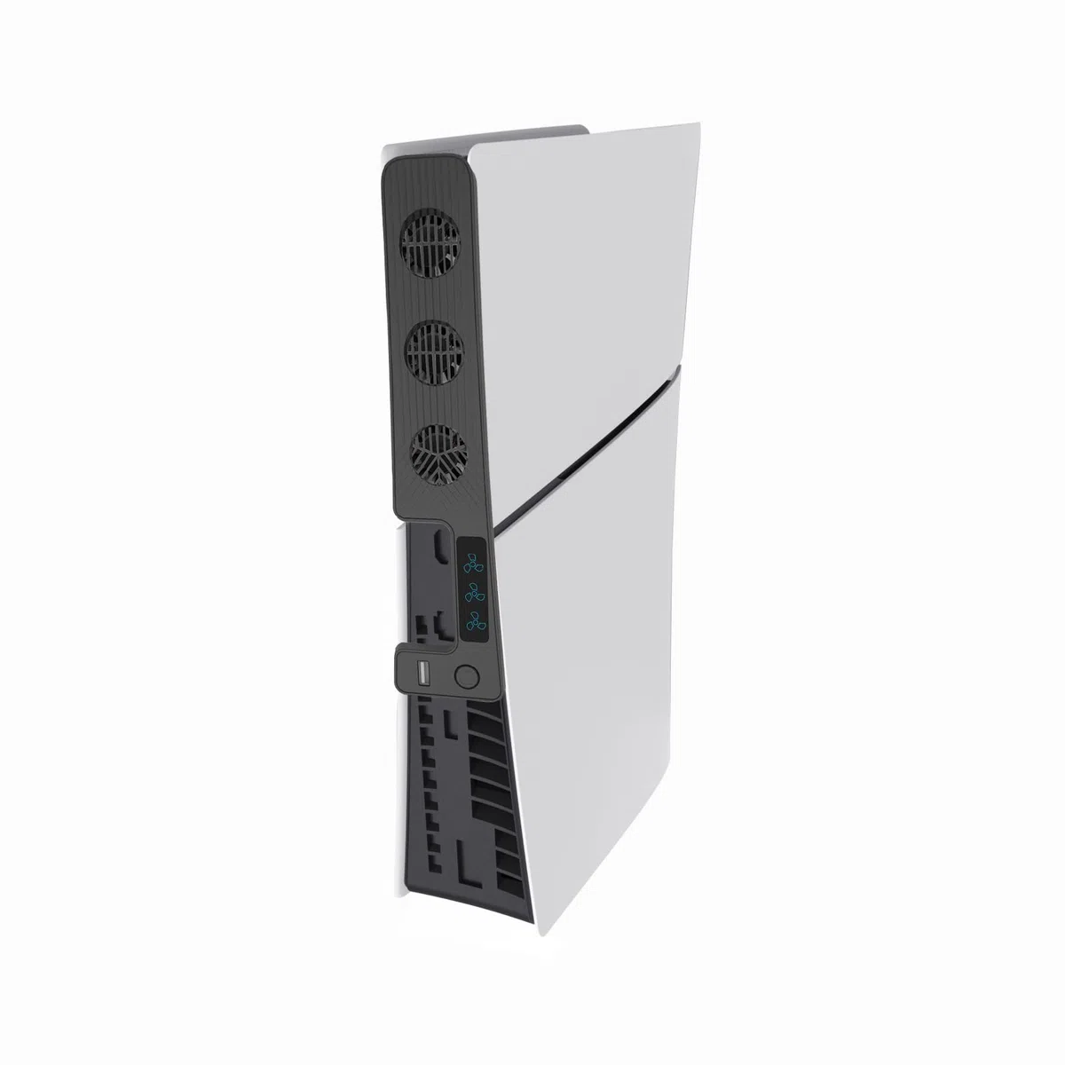 Ventilateur de refroidissement pour PS5 Slim,console de jeu ventilateur de refroidissement avec vitesse réglable, système de refroidissement efficace pour PS5 Slim,3 ventilateurs internes (Blanc)