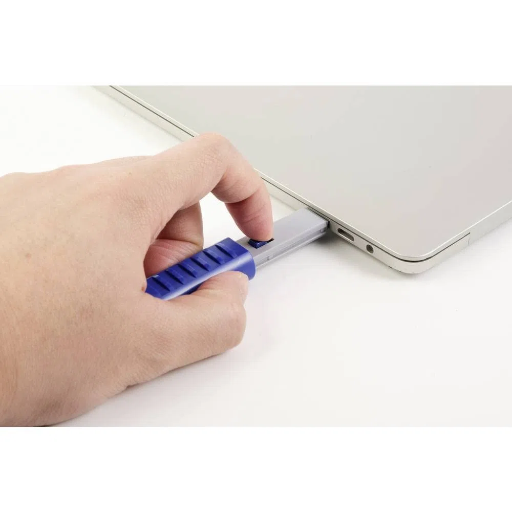 Renkforce Verrouillage de port USB RF-4714586 jeu de 6 argent, bleu avec 1 clé RF-4714586