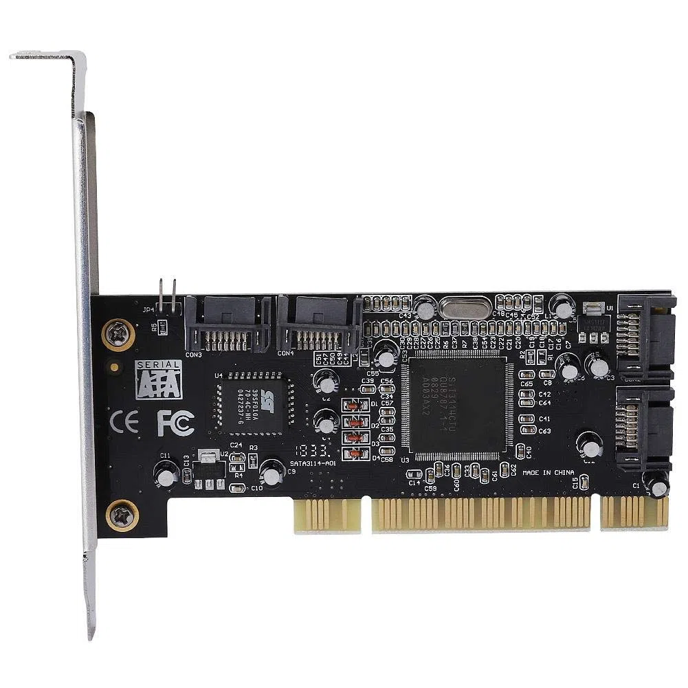 Carte PCI SATA, Carte contrôleur Interne pour Raid Sata 4 Ports PCI Chipset 1.5Gbps Sil3114