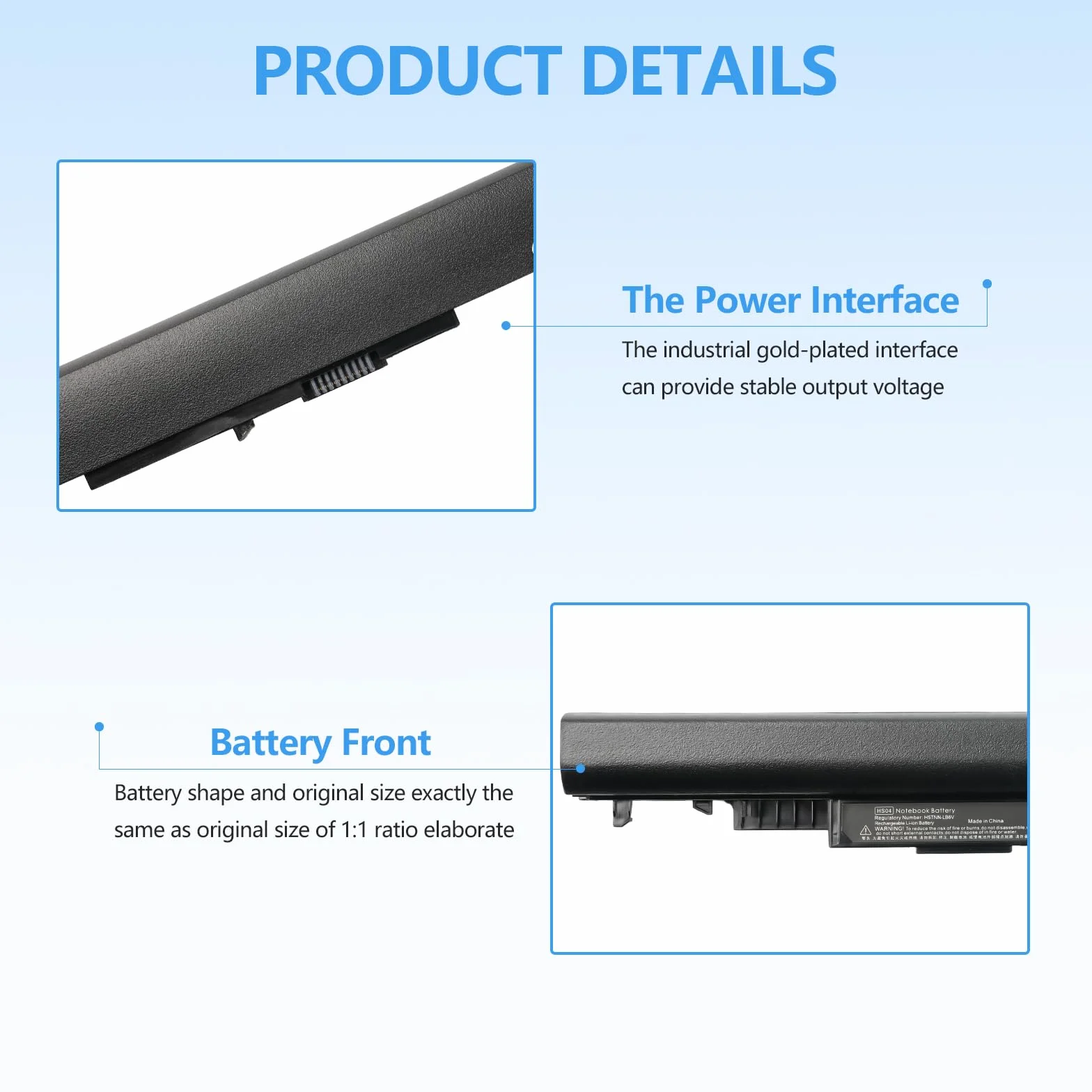 2800mAh HS04 807956-001 807957-001 HS03 Batterie d'Ordinateur Portable pour HP 240 G4 245 G4 246 G4 250 G4 807611-421 807612-421 HSTNN-LB6V HSTNN-LB6U 15-AF067SA TPN-I119 15-BA042NG【14.8V/41Wh】