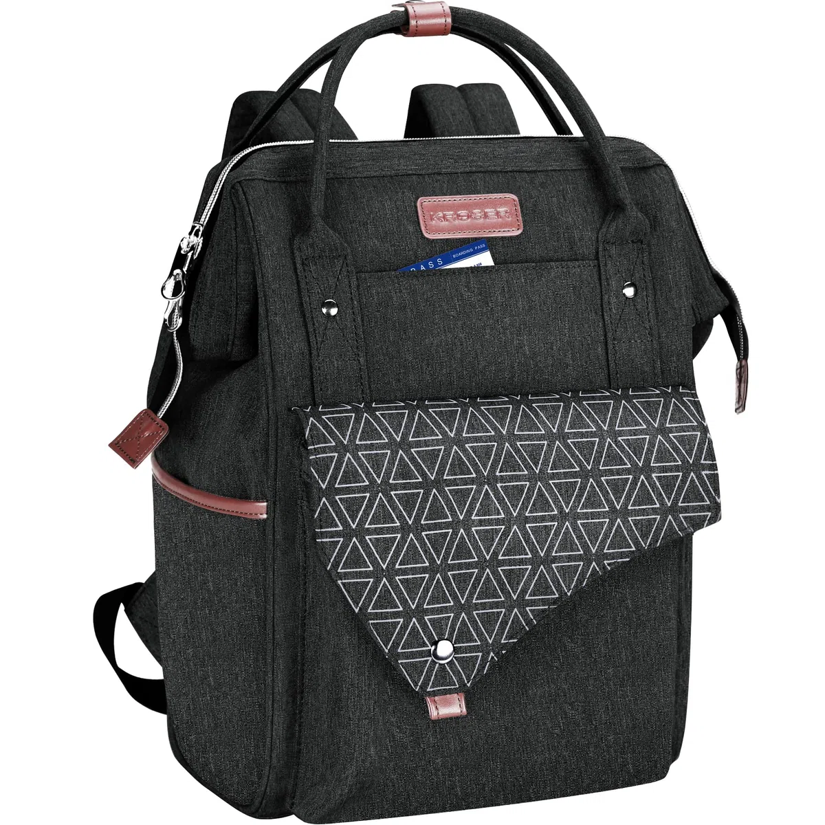 KROSER Sac à Dos pour Ordinateur Portable 15.6" Sac à Dos pour Ordinateur Scolaire Élégant avec Port de Chargement USB Sac Imperméable pour Voyage/Affaires/Collège/Femme/Homme