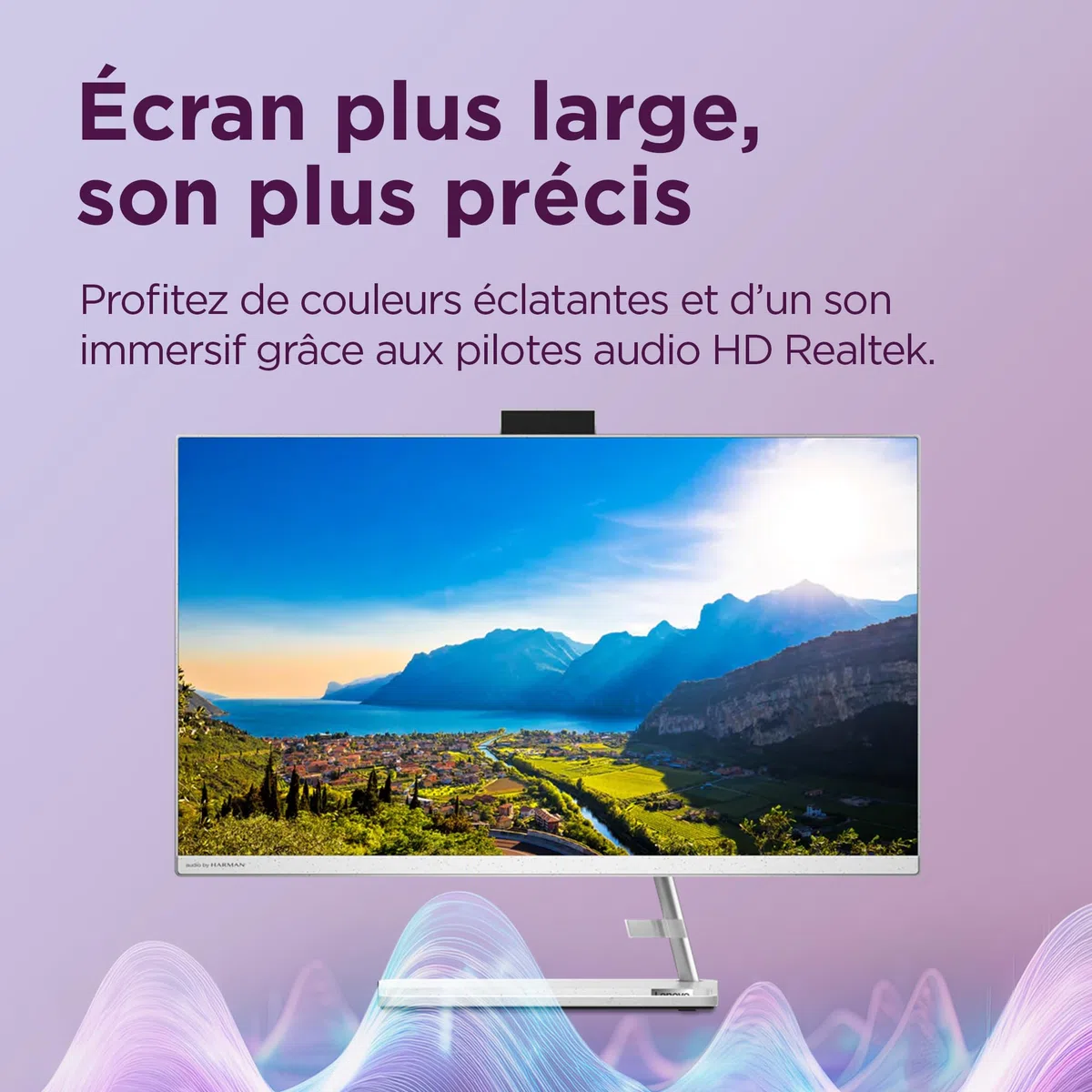 Lenovo IdeaCentre AIO 3 27ALC6 - Ordinateur de Bureau Tout-en-Un 27" FHD (AMD Ryzen 7 7730U, 16 Go RAM, 512 Go SSD, Graphique AMD Radeon, Windows 11 Home) Clavier AZERTY et Souris - Blanc