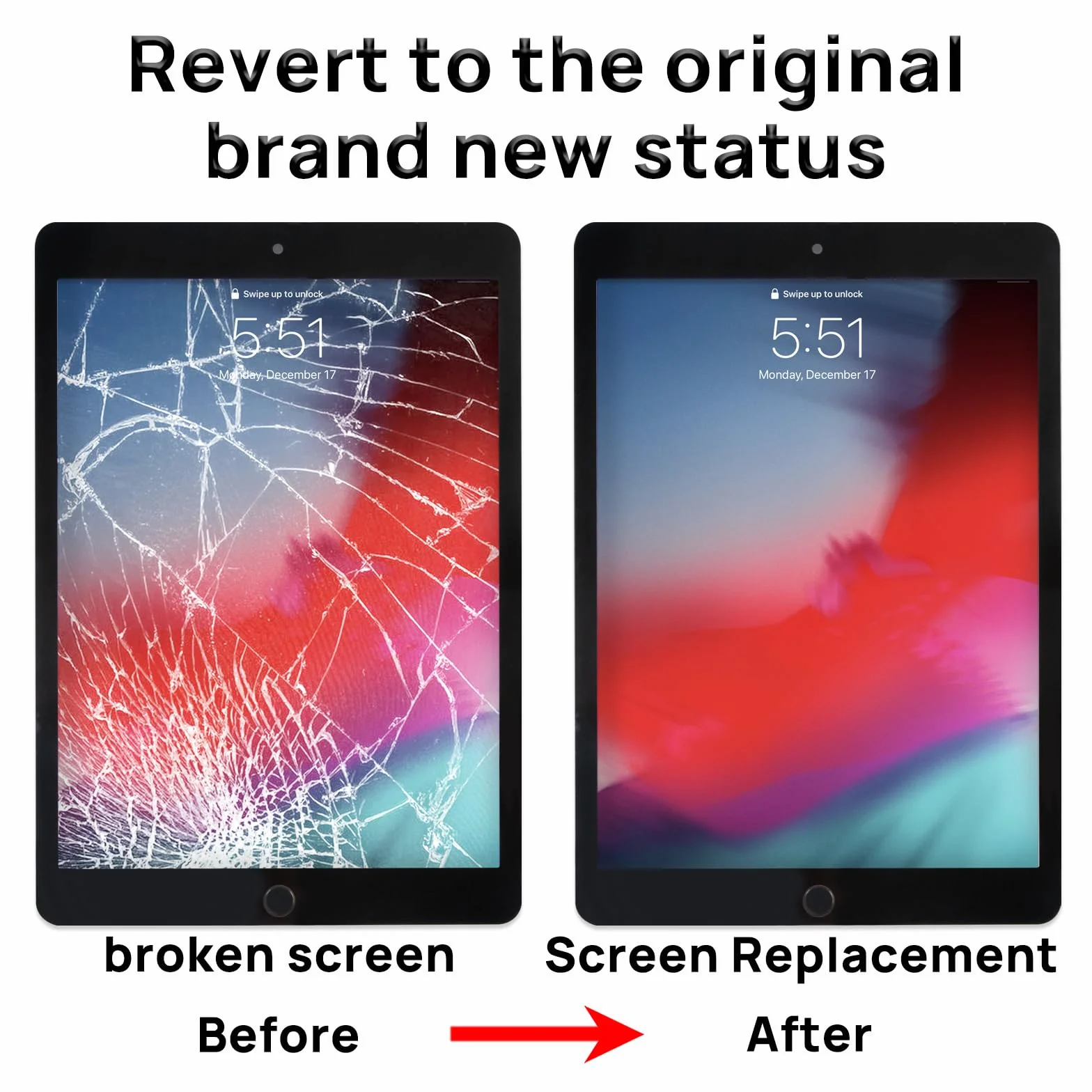 Écran tactile de rechange pour iPad 7 7e/8ème génération 2019 2020 10,2" pour 7ème ou 8ème génération A2197 A2198 A2200, A2270 A2428 A2429 A2430 avec bouton Home