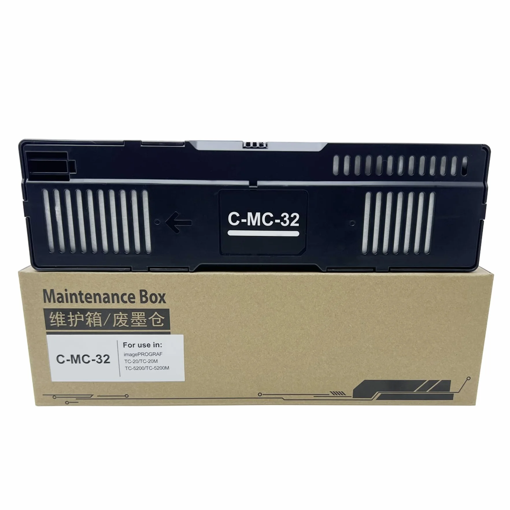 Boîte d'entretien d'encre MC-32 compatible avec imprimante Canon imagePROGRAF TC-20 TC-20M TC-5200 TC-5200M, collecteur d'encre usée MC-32, Standard